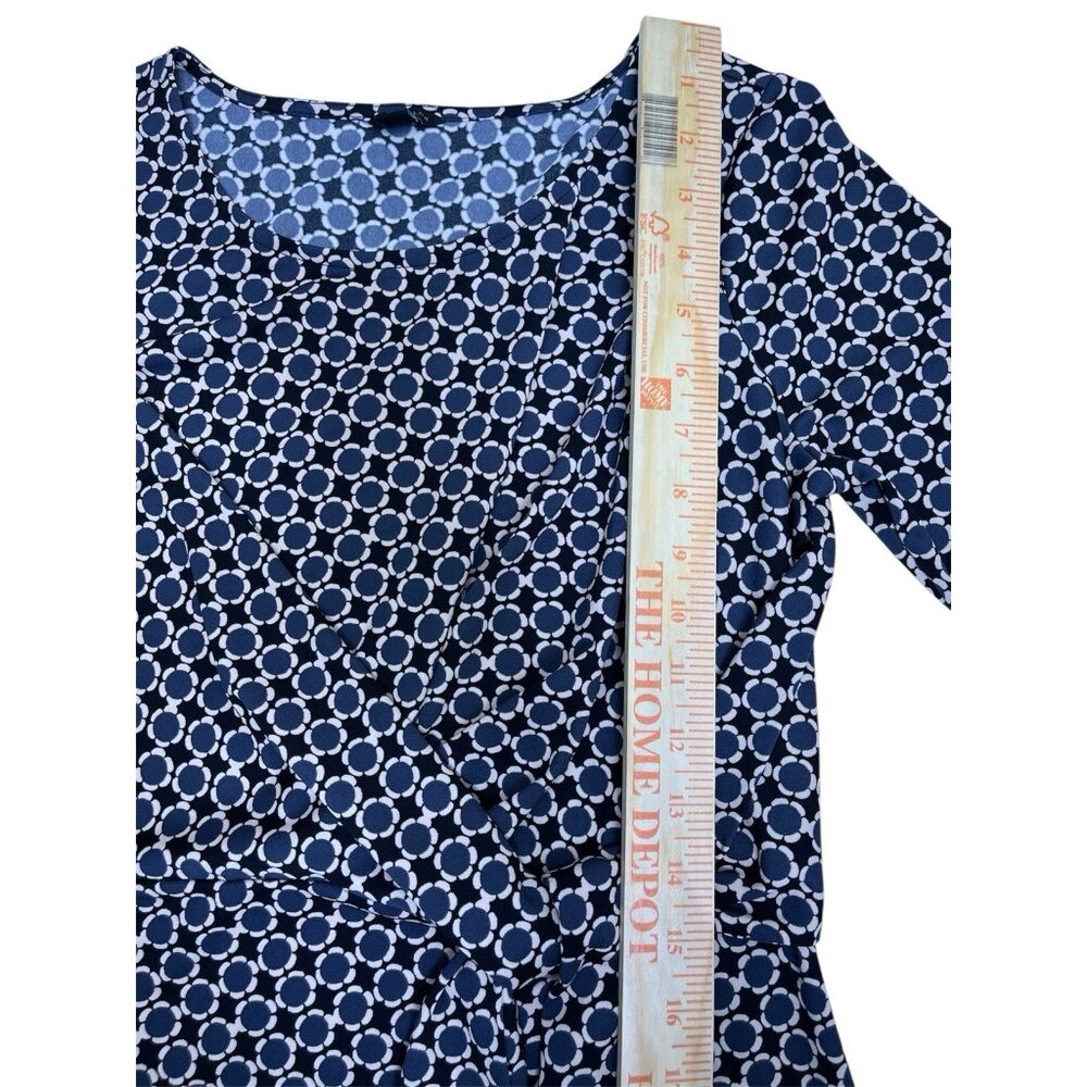 Ann Taylor geometric pattern dress 6 Tie waist Size XS - Picture 6 of 8